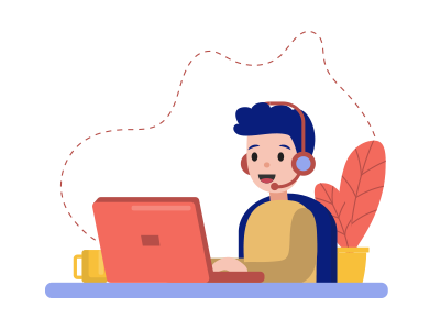 ilustration of a person working